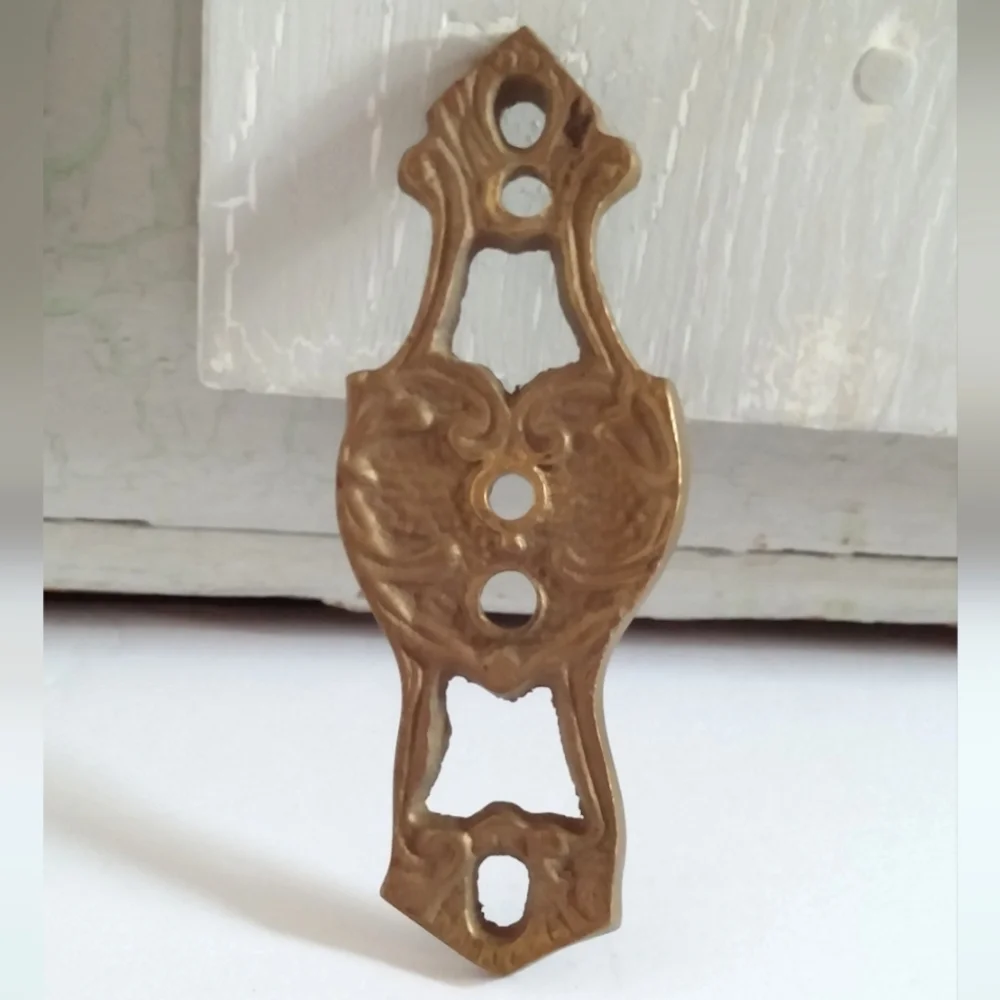Vintage Home Decor Elegant Gold Tone Wall Accent, Found Object For Upcycle